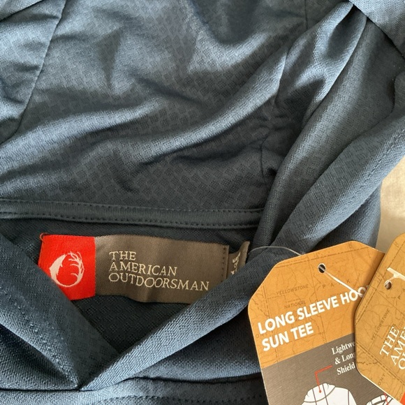 NWT American Outdoorsman Men's SZ XL Long Sleeve Hooded Sun Protection Tee Shirt - Picture 3 of 10